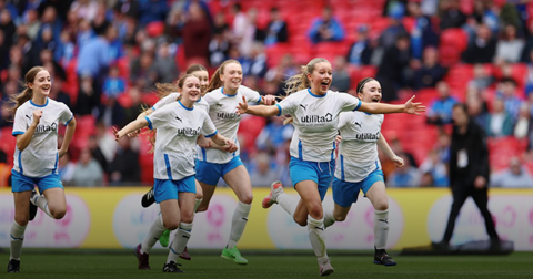 Wirral school team representing Tranmere Rovers win Utilita Girls Cup at Wembley