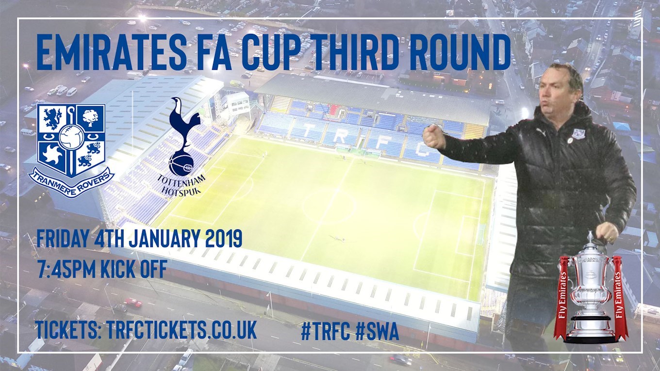 FA Cup ticket information: Tottenham Hotspur - News - Tranmere Rovers